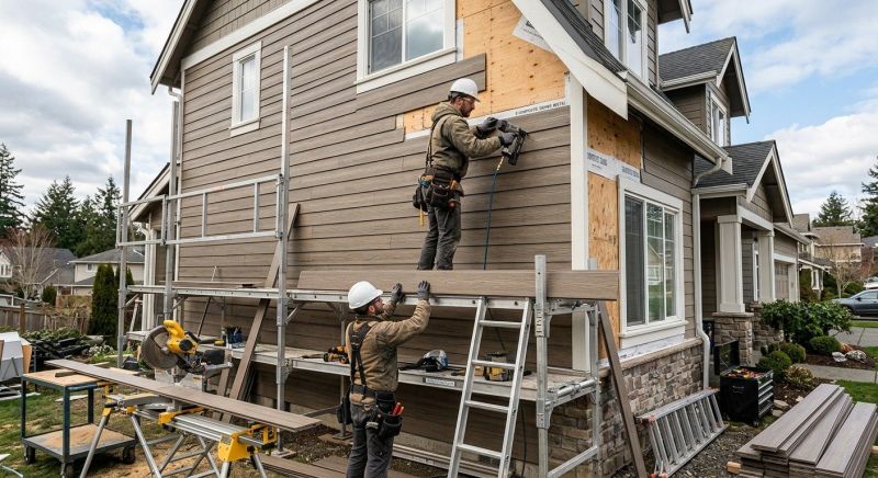 Faux Wood Siding Installation in Fayette County, GA
